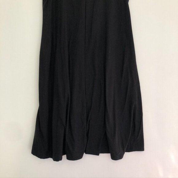 TIME AND TRU Sleeveless Knit Dress Solid Black Round Neck Short Mini Shift Small - Picture 12 of 13